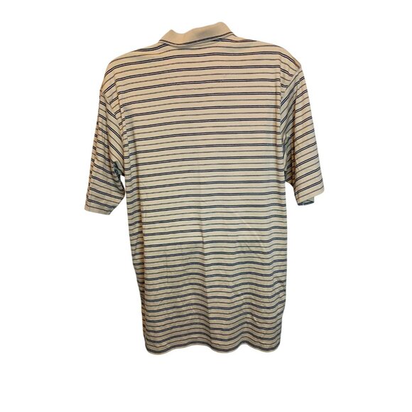 Nike Golf Polo Tan Striped Short Sleeve Shirt Men's Sz.XL - Picture 4 of 6
